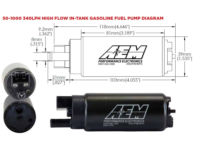 FR SPORT AEM Electronics High Flow In-Tank Fuel Pump - View 9