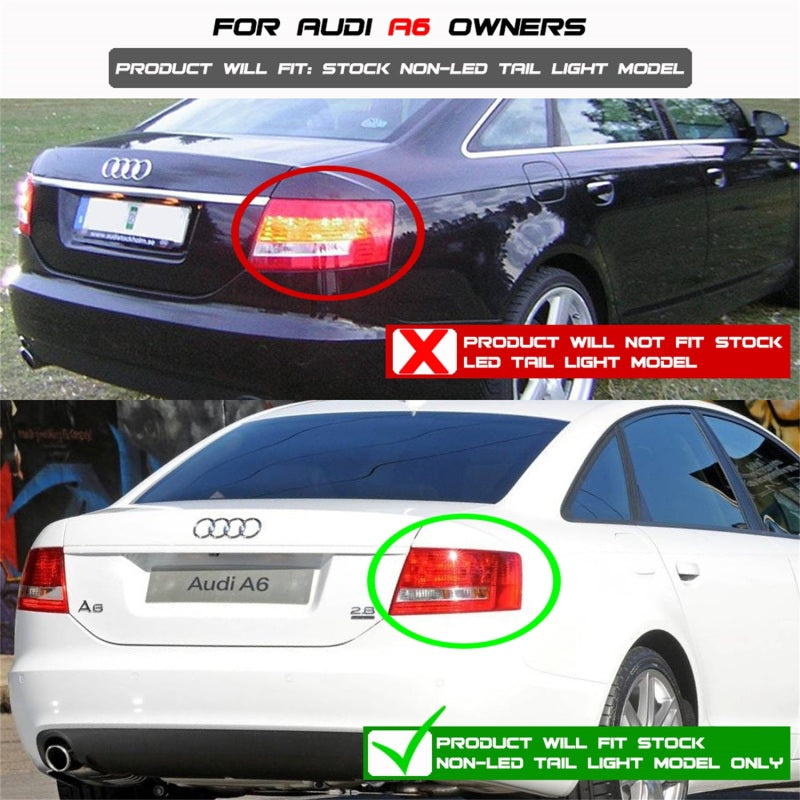 Spyder Audi A6 05-08 4Dr Sedan Light Bar LED Tail Lights Smke ALT-YD-AA605-LBLED-SM 5079626