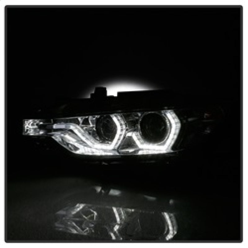 FR SPORT Spyder 12-14 BMW F30 3 Series 4DR Projector Headlights - LED DRL - Chrome...