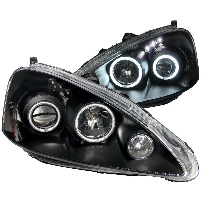 FR SPORT Anzo 2005-2006 Acura Rsx Projector Headlights w/ Halo Black