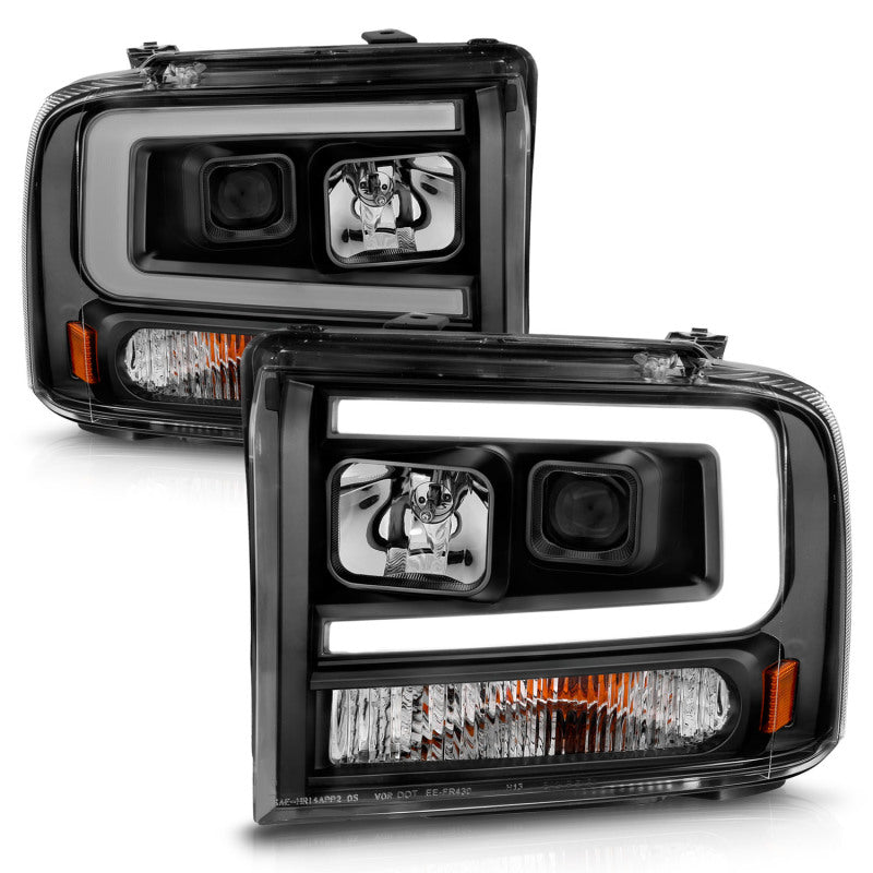 FR SPORT ANZO 99-04 Ford F250/F350/F450/Excursion (excl 99) Projector Headlights - w/ Light Bar...