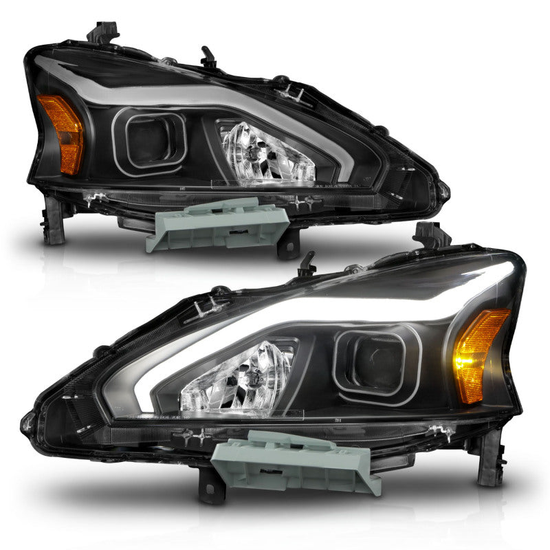 FR SPORT ANZO 13-15 Nissan Altima (w/o Factory HID Bulbs) Projector Headlights - w/ Light Bar...