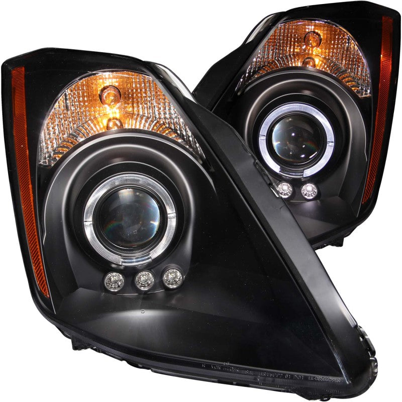 FR SPORT ANZO 2003-2005 Nissan 350Z Projector Headlights w/ Halo Black 121444