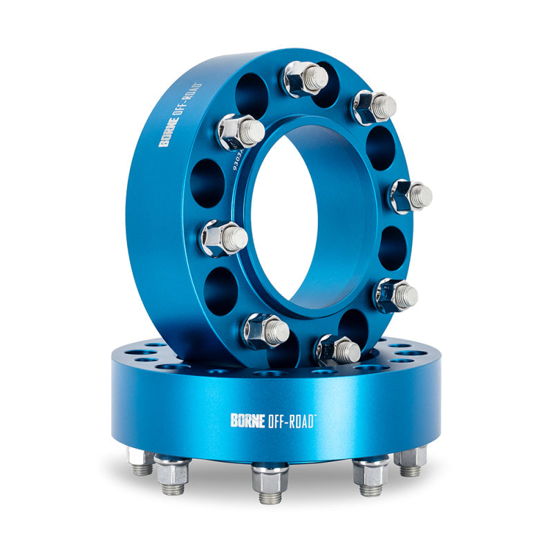 Borne Off-Road Wheel Spacers 8x165.1 116.7 50 M14 Blue BNWS-008-500BL