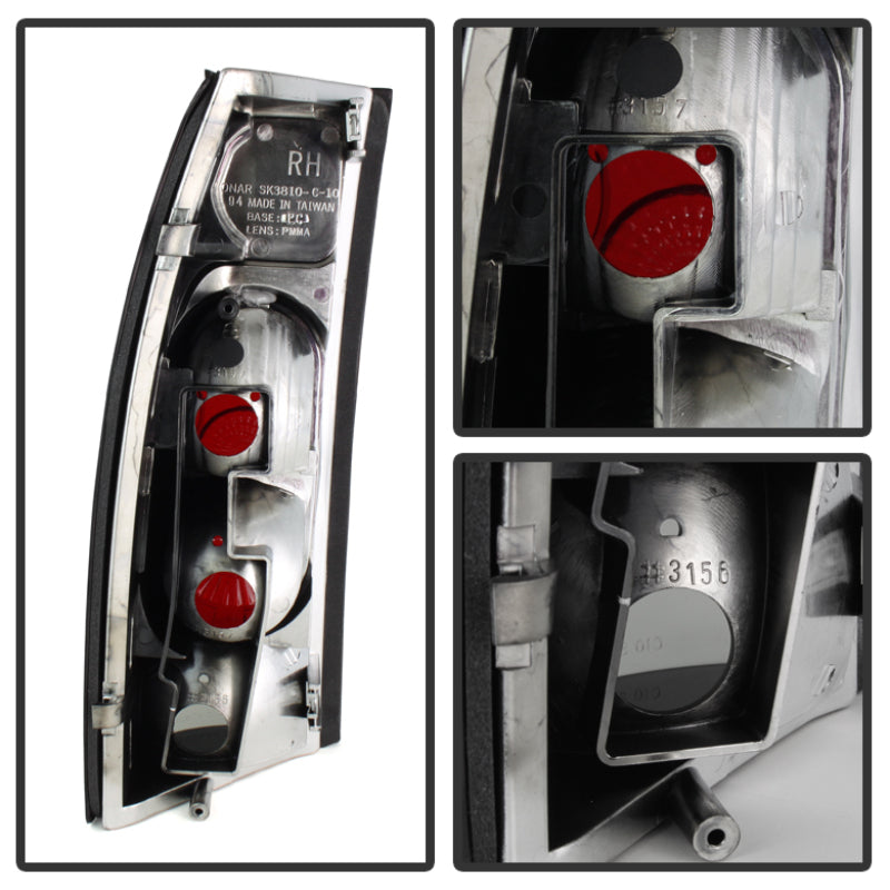 FR SPORT Spyder Chevy C/K Series 1500 88-98/GMC Sierra 88-98 G2 Euro Tail Lights Blk Smke...