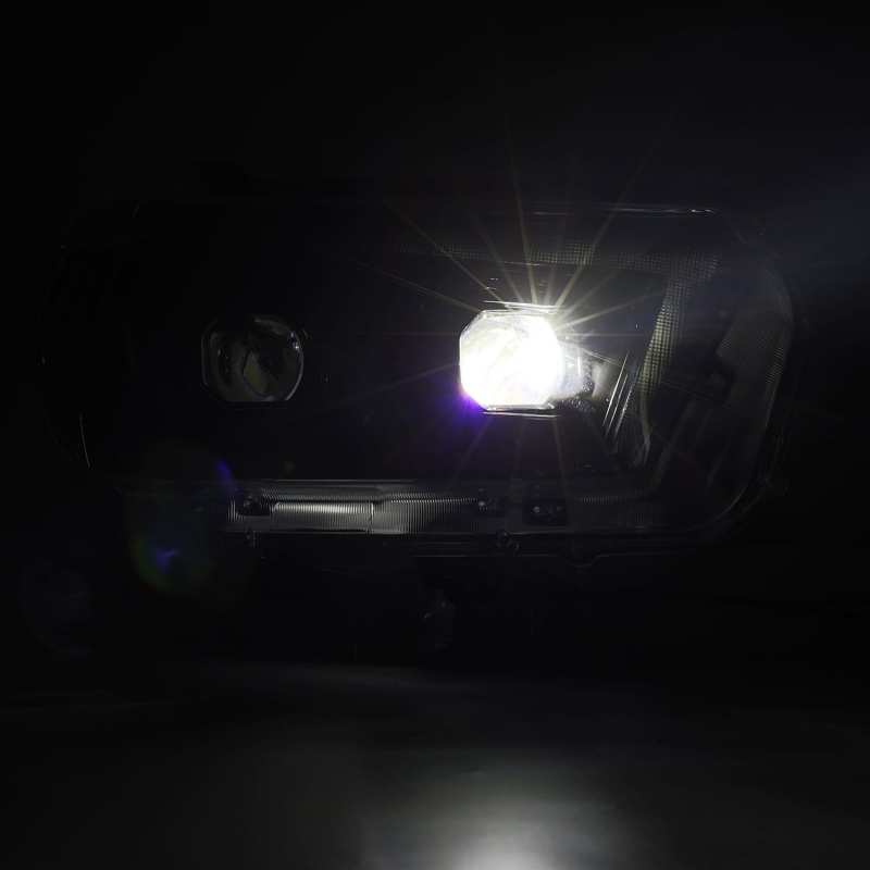 FR SPORT AlphaRex 10-13 Toyota 4Runner LUXX LED Proj Headlights Plank Style Alpha Black w/Seq...