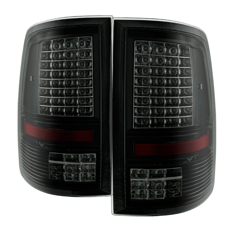 SPYDER xTune Dodge Ram 1500 09-14 - C Shape LED Tail Lights- Black Smoked ALT-JH-DR09-LED-CS-BSM 9036385