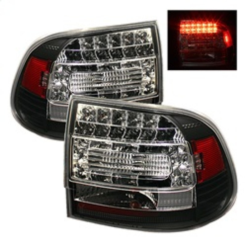 FR SPORT Spyder Porsche Cayenne 03-07 LED Tail Lights Black ALT-YD-PCAY03-LED-BK 5007063 - View 2