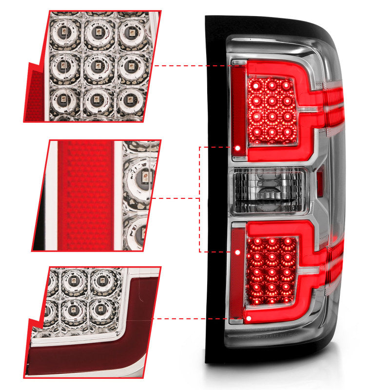 ANZO 2014-2018 Chevy Silverado 1500 LED Taillights Chrome 311291