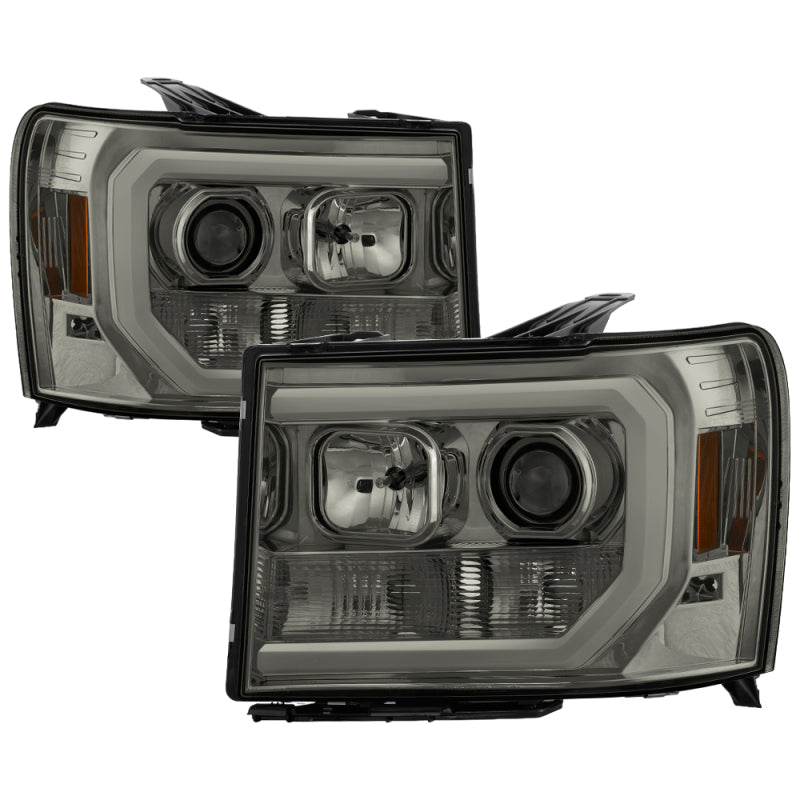 FR SPORT Spyder GMC Sierra 1500/2500/3500 07-13 V2 Projector Headlights - Smoke...