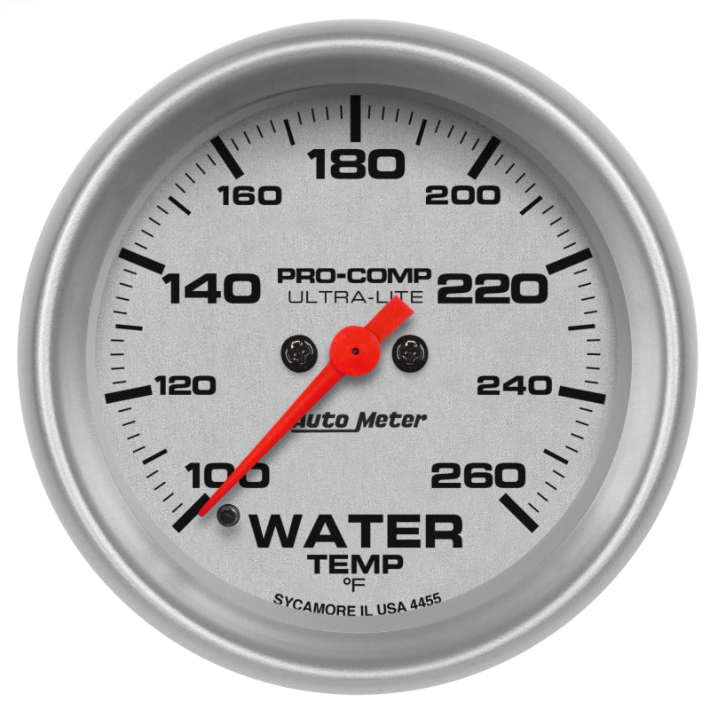AutoMeter Ultra-Lite 2-5/8in 100-260F Water Temp Gauge - Digital Stepper Motor 4455