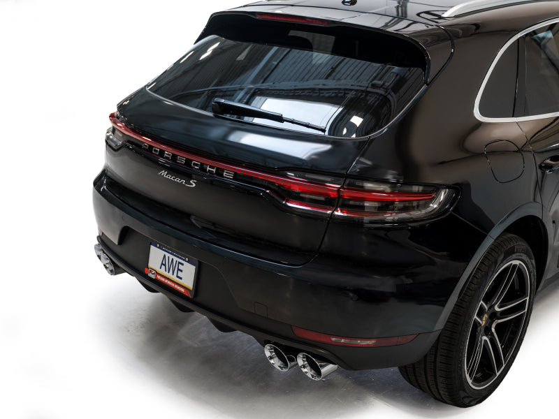 AWE Tuning 19-21 Porsche Macan 3.0T/2.9TT Touring Edition Catback Exhaust w/ Chrome Silver Tips 3015-42951