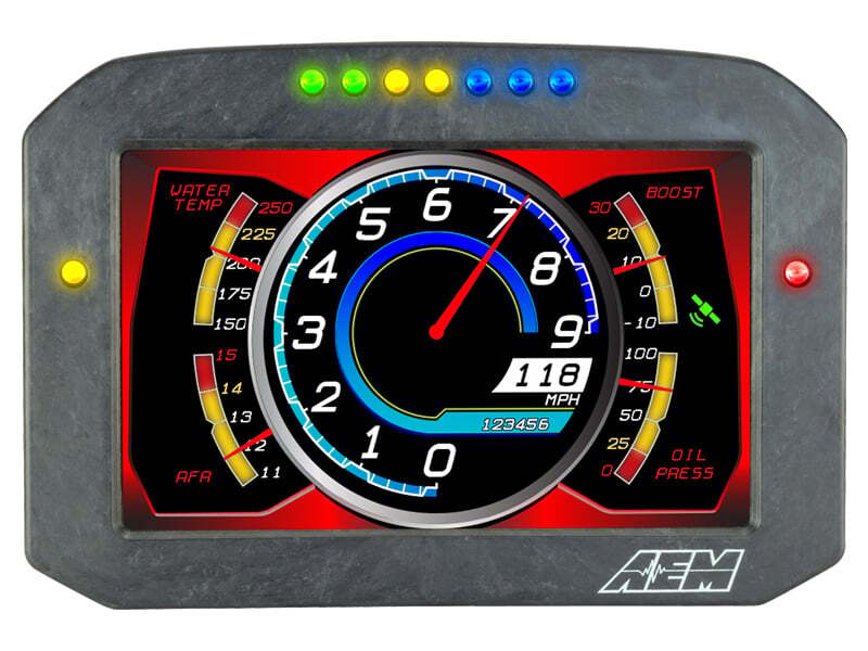 FR SPORT AEM CD-7LG Carbon Logging Flush Digital Dash Display w/ Internal 20Hz GPS & Antenna...
