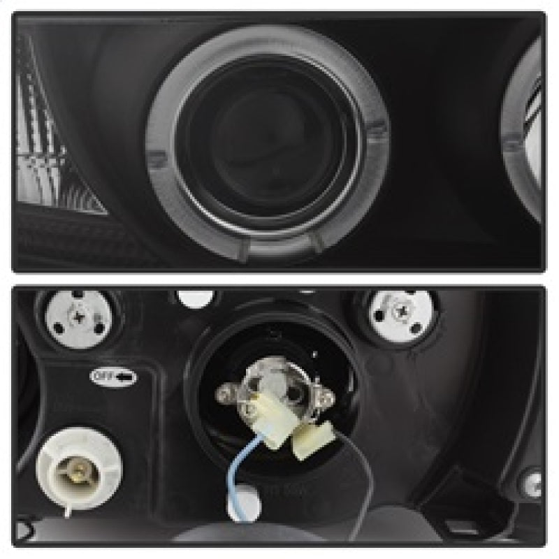FR SPORT Spyder BMW Z3 96-02 Projector Headlights LED Halo Black High H1 Low H1...