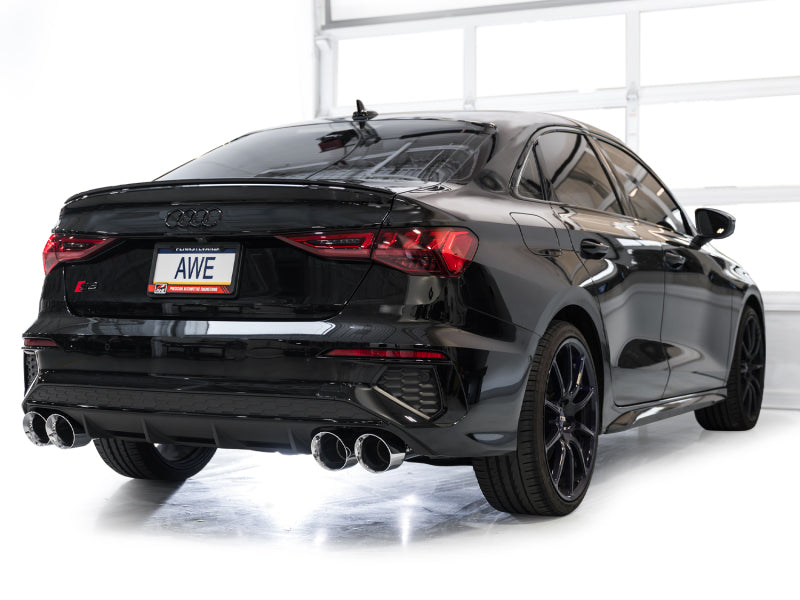 AWE Tuning AWE 22-24 Audi 8Y S3 Track Edition Exhaust  - Chrome Silver Tips 3020-42897