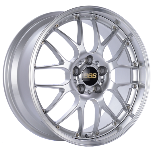 BBS RS-GT 19x9.5 5x120 ET40 CB72.5 Diamond Silver Center Diamond-Cut Rim Wheel - PFS/Clip Req RS949HDSPK