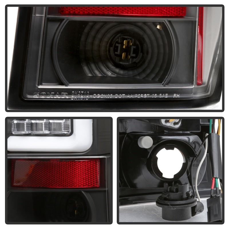 Spyder Jeep Grand Cherokee 05-06 Version 2 Light Bar LED Tail Lights - Black 5085788