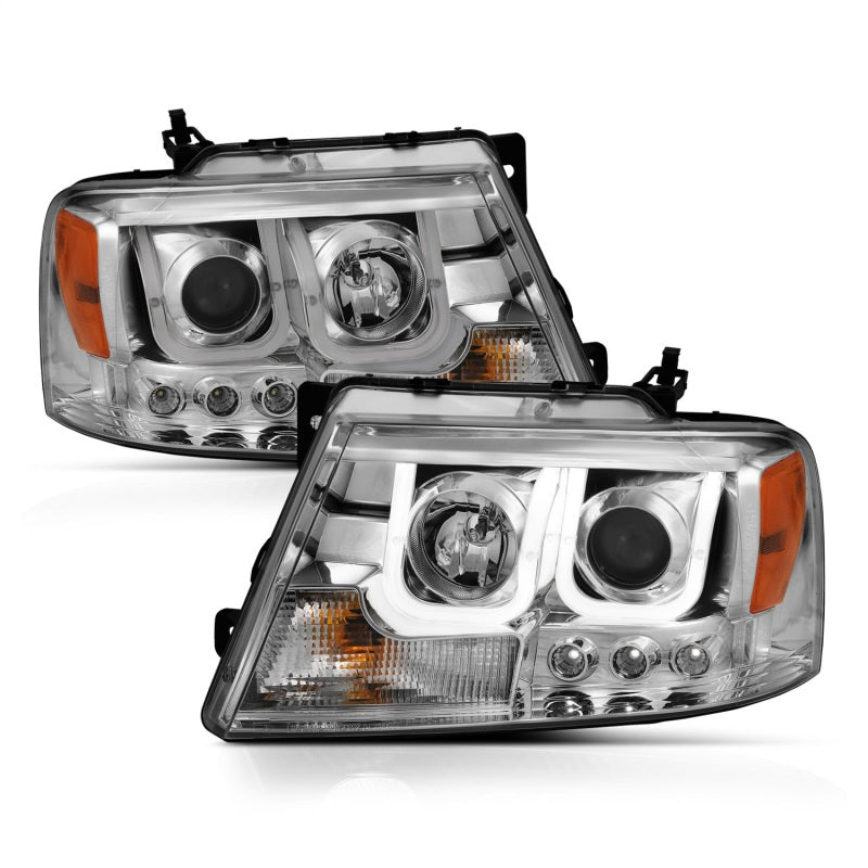Anzo 2004-2008 Ford F-150 Projector Headlights w/ U-Bar Chrome