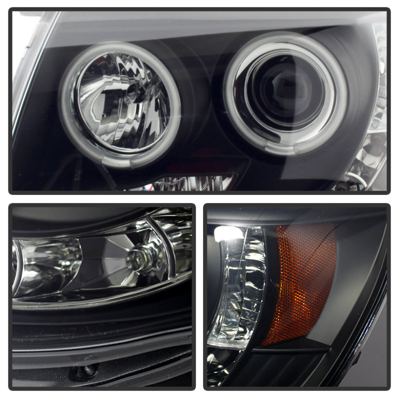 FR SPORT Spyder Toyota Tacoma 05-11 Projector Headlights CCFL Halo LED Blk Smke...