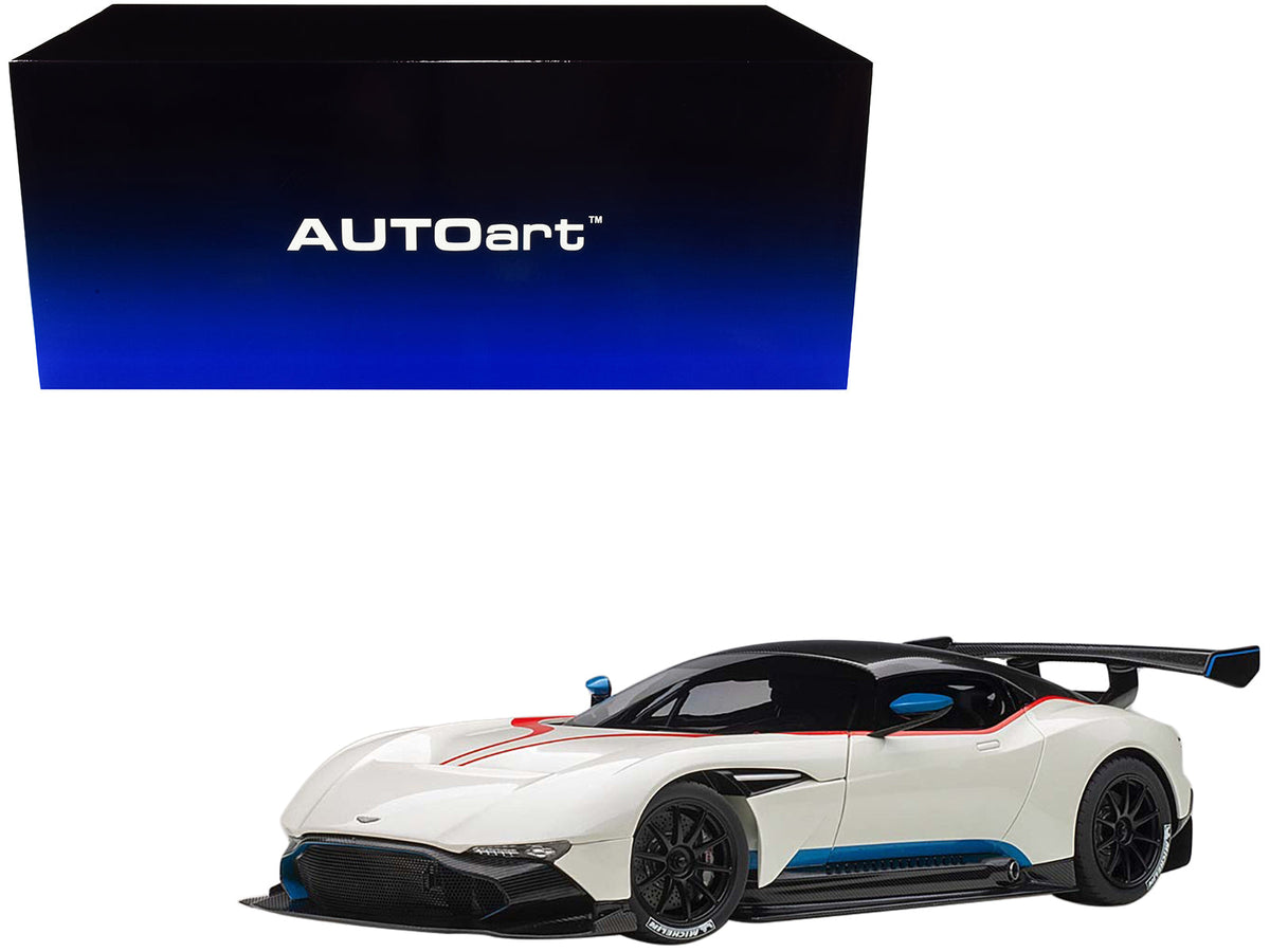 Rapid Vehicles Aston Martin Vulcan Stratus White with Red and Blue Stripes 1/18 Model Car by...