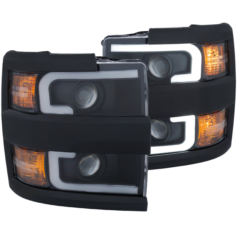 Anzo Projector Headlights 15-17 Chevrolet Silverado 2500HD / 3500HD Black w