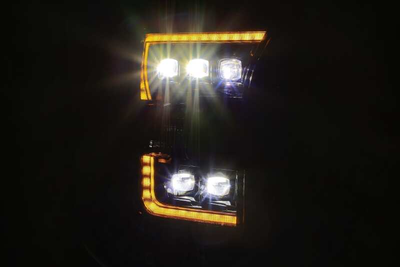 AlphaRex 17-20 Ford Raptor NOVA LED Proj Headlights Plank Style Matte Black w/Activ Light/Seq Signal 880152 *Discontinued