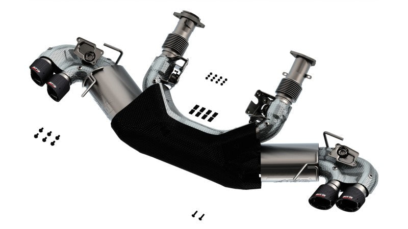 Borla 2020 Chevrolet Corvette C8 6.2L ATAK 3in Exhaust System Dual Round Angle Cut Carbon Fiber Tips 140839CF