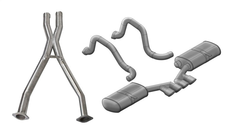 Corsa Performance 2.5" Dual Rear Exit Cat-Back Exhaust System with Twin 3.5" Tips