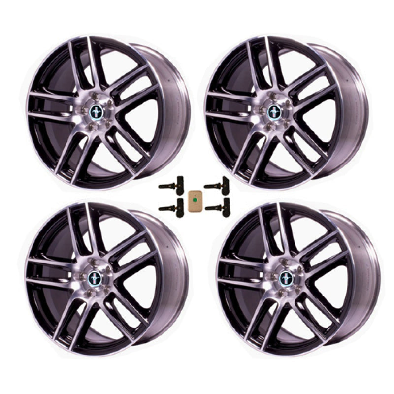 Ford Racing Mustang BOSS 302S 19X9 Front 19X10 Rear Wheel Set with TPMS Sensor Kit M-1007KIT-DC19910LGB