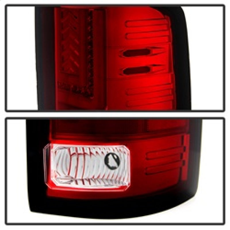 Spyder GMC Sierra 14-16 LED Tail Lights Red Clear ALT-YD-GS14-LBLED-RC 5080677