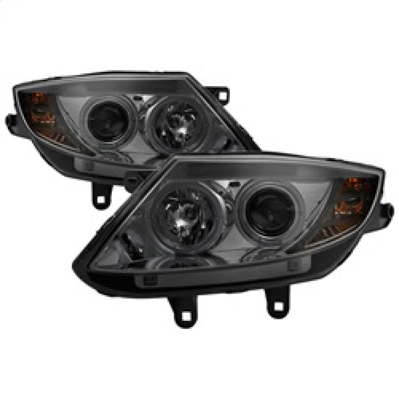 FR SPORT Spyder BMW Z4 03-08 Projector Headlights Halogen Model Only - LED Halo Smoke...