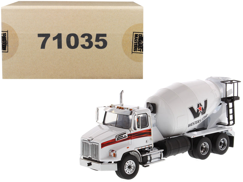 Rapid Vehicles Western Star 4700 SB Concrete Mixer Truck White 1/50 Diecast Model by Diecast...