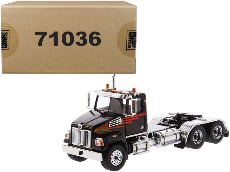 Rapid Vehicles Western Star 4700 SF Tandem Day Cab Tractor Metallic Black 1/50 Diecast Model by...