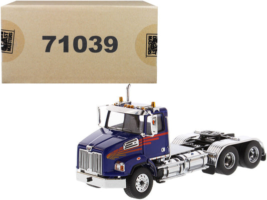 Rapid Vehicles Western Star 4700 SB Tandem Day Cab Tractor Blue 1/50 Diecast Model by Diecast...