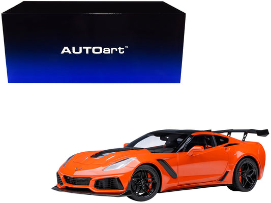 Rapid Vehicles 2019 Chevrolet Corvette C7 ZR1 Sebring Orange Tintcoat with Carbon Top 1/18 Model...