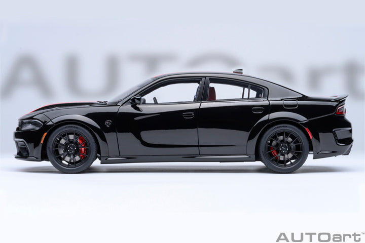 AUTOart Dodge Charger SRT Hellcat Redeye Jailbreak Pitch Black w/ Red Stripes 1:18