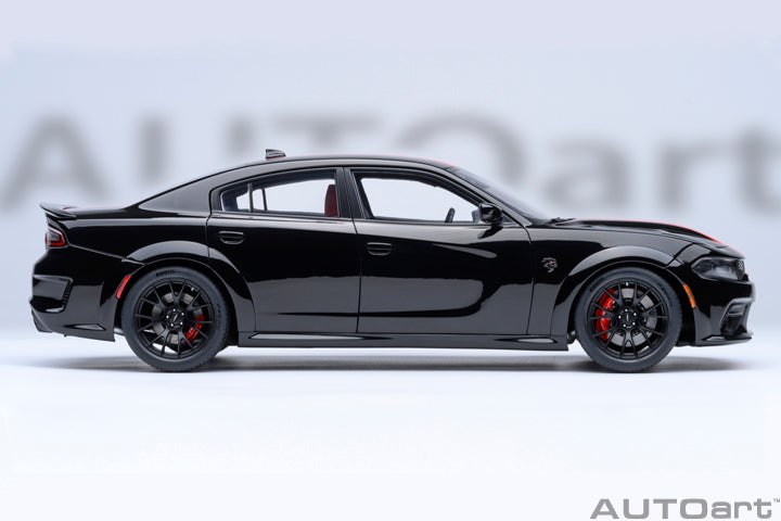 AUTOart Dodge Charger SRT Hellcat Redeye Jailbreak Pitch Black w/ Red Stripes 1:18