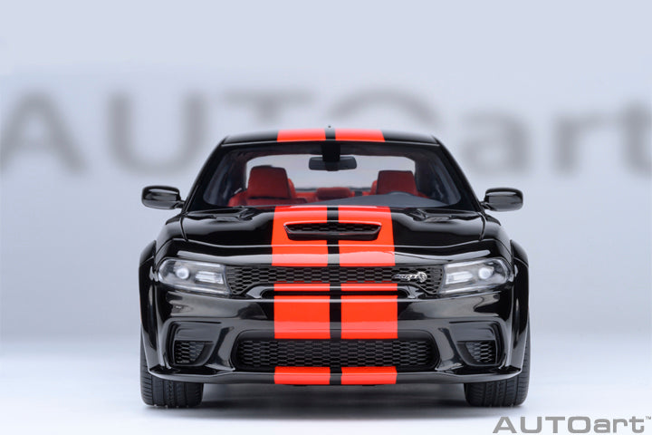 AUTOart Dodge Charger SRT Hellcat Redeye Jailbreak Pitch Black w/ Red Stripes 1:18