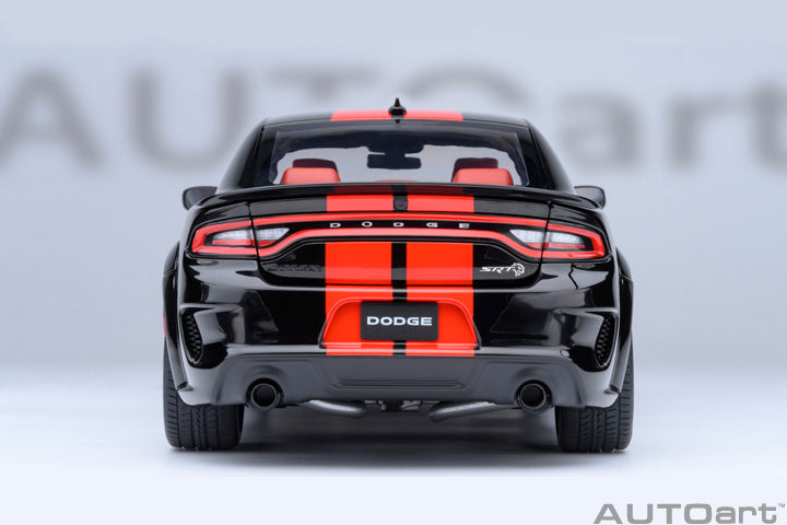 AUTOart Dodge Charger SRT Hellcat Redeye Jailbreak Pitch Black w/ Red Stripes 1:18