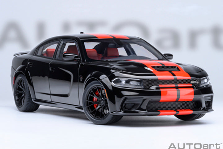 AUTOart Dodge Charger SRT Hellcat Redeye Jailbreak Pitch Black w/ Red Stripes 1:18