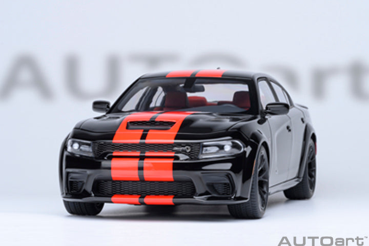 AUTOart Dodge Charger SRT Hellcat Redeye Jailbreak Pitch Black w/ Red Stripes 1:18