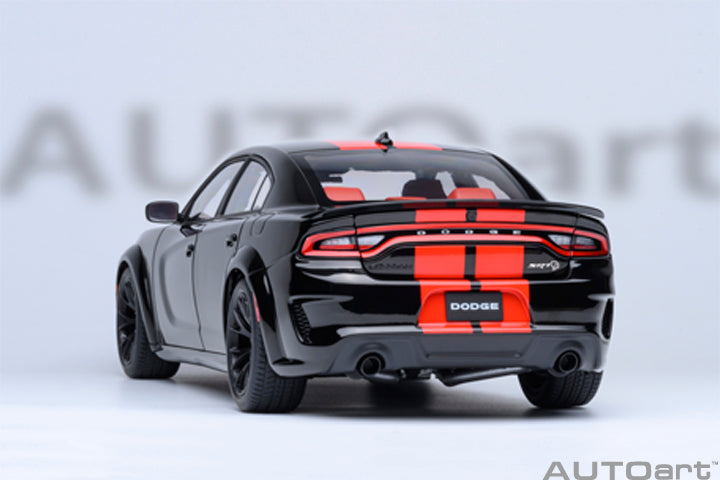 AUTOart Dodge Charger SRT Hellcat Redeye Jailbreak Pitch Black w/ Red Stripes 1:18