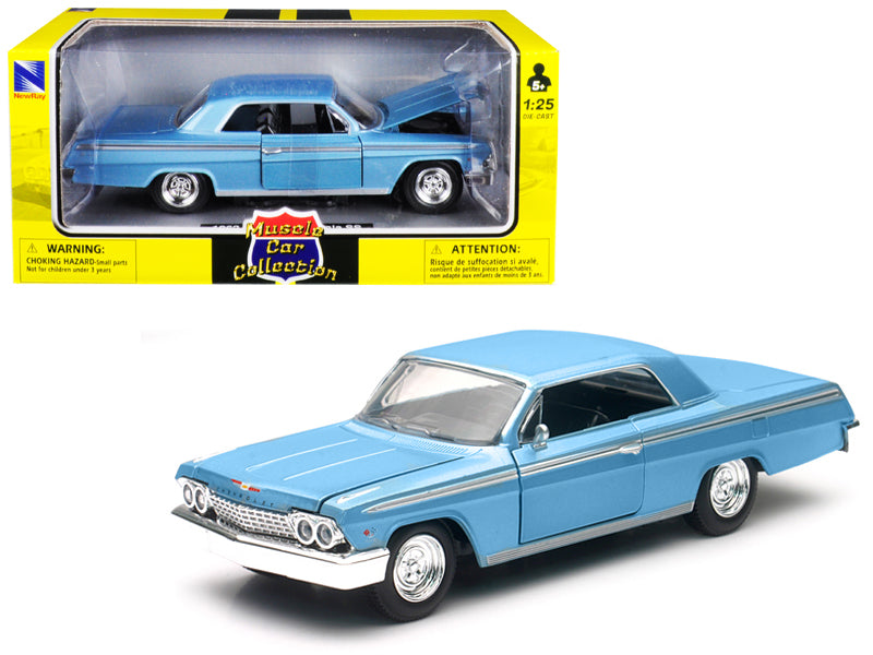 Rapid Vehicles 1962 Chevrolet Impala SS Blue 1/25 Diecast Model Car by New Ray  free shipping USA...