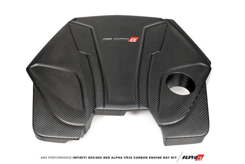 AMS Performance Infiniti 17+ Q60 / 16+ Q50 3.0TT Alpha Matte Carbon Engine Cover ALP.28.06.0001-1