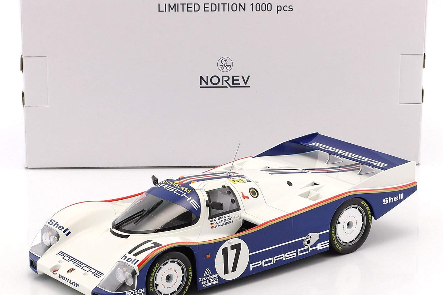 Norev Porsche 962C 2.6L Turbo Team Rothmans Porsche No 17 Winner 24H Le Mans 1987 1:18