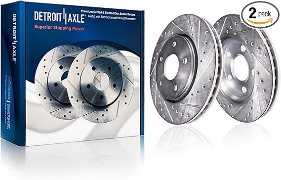 Speedzone Performance LLC Detroit Axle - Rear Brake Kit for 2.3L/ 2.5L 05-13 Mazda 3 Drilled &...