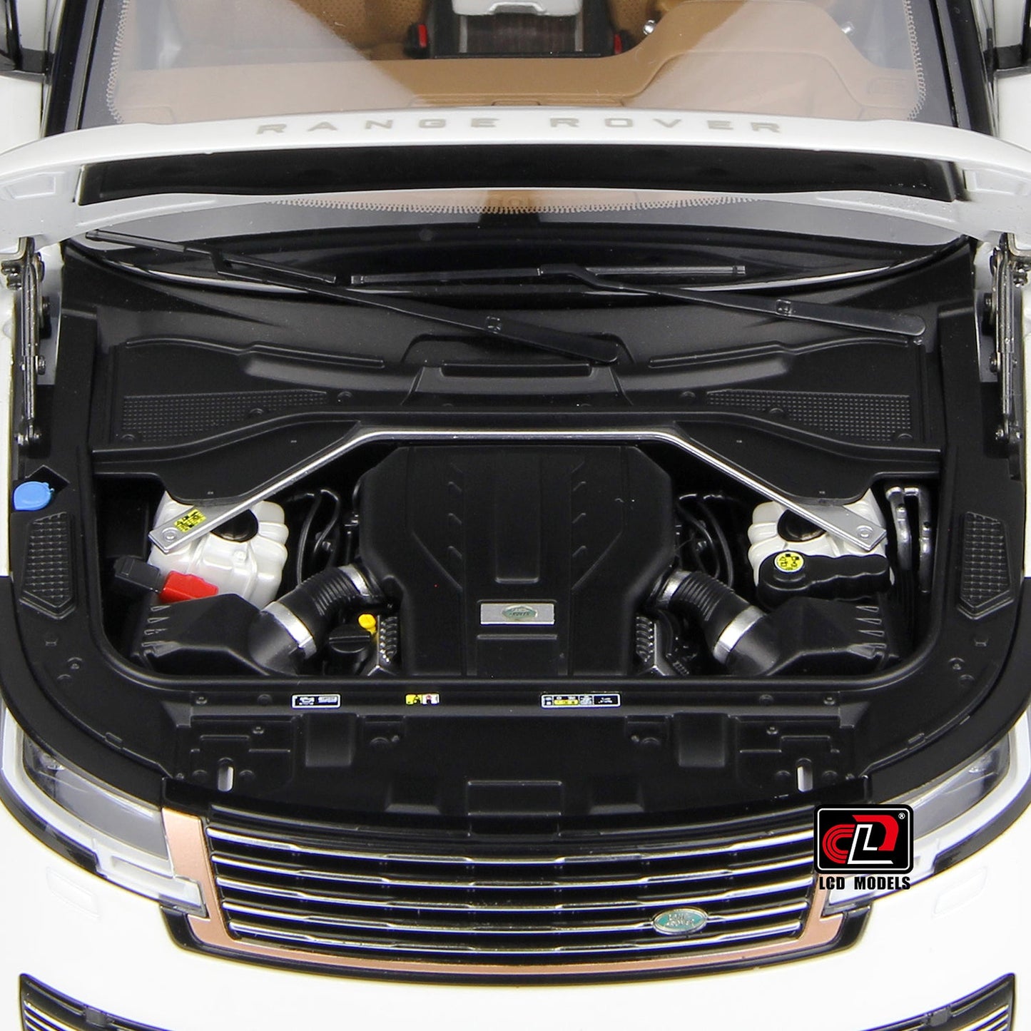 LCD 2022 Land Rover Range Rover SV Serenity White w/ Black Roof 1:18