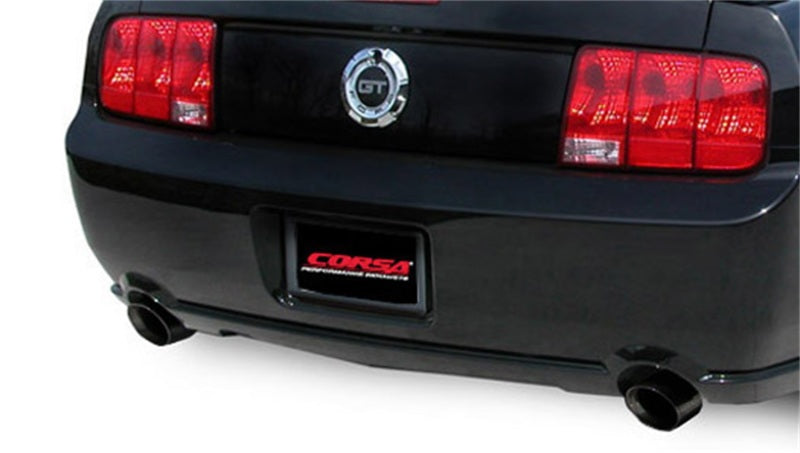 Corsa Performance 05-10 Ford Mustang Shelby GT500 5.4L V8 Black Sport Axle-Back Exhaust