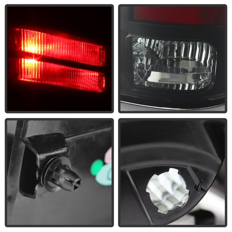 FR SPORT Spyder Dodge Ram 1500 13-14 13-14 LED Tail Lights LED Model only - Blk Smke...