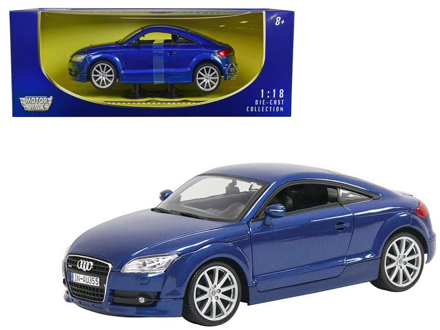 2007 Audi TT Blue 1/18 Diecast Car Model by Motormax  free shipping USA